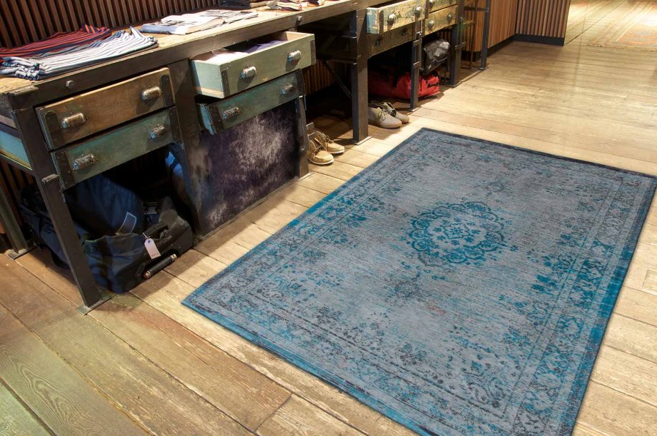 tapijt Louis De Poortere LX8255 Fading World Medaillon Grey Turquoise interior 2