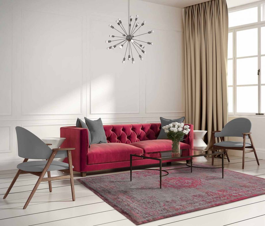 tapijt Louis De Poortere LX8261 Fading World Medaillon Pink Flash interior 2