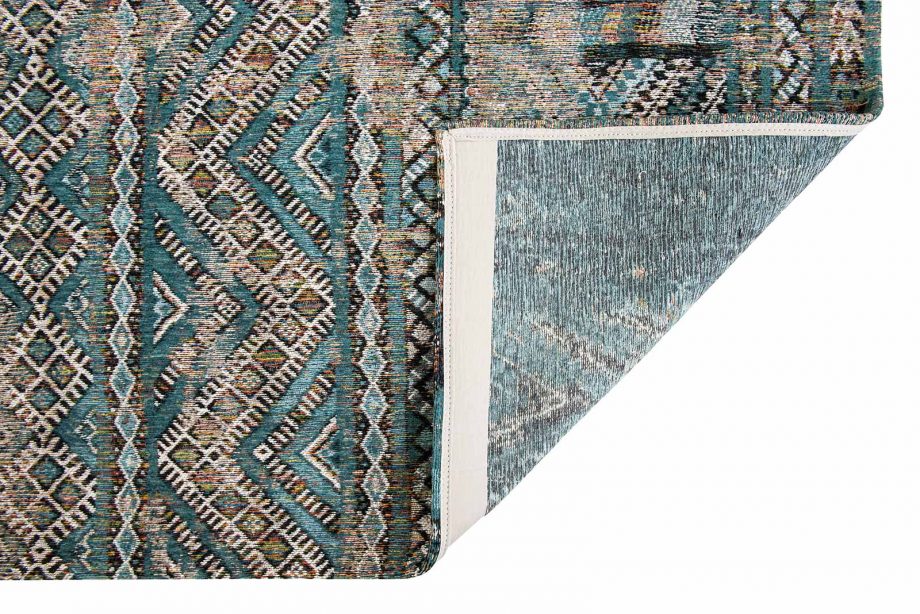 Louis De Poortere tapijt LX 9110 Antiquarian Kilim Zemmuri Blue back