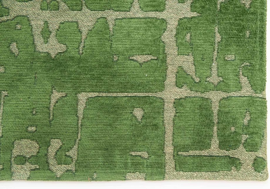 Louis De Poortere tapijt LX 9202 Structures Baobab Perrier Green corner