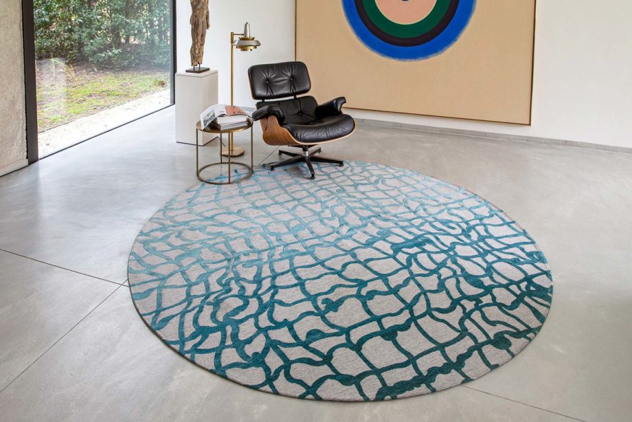 Louis De Poortere tapijt LX 9203 Mad Men Dedalo Blue Marine interior 4