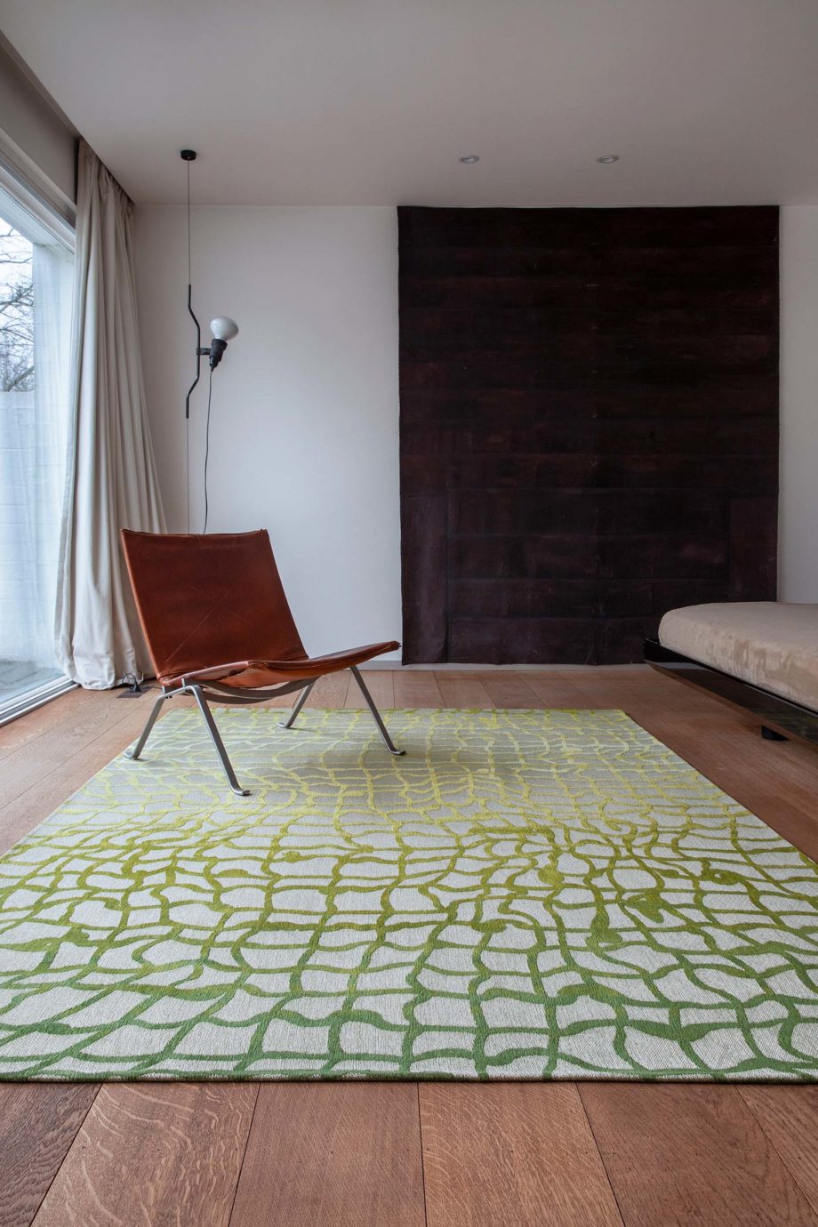 Louis De Poortere tapijt LX 9204 Mad Men Dedalo Republic Green interior 2