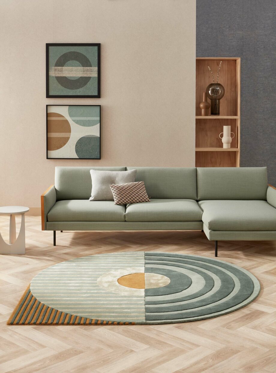 Brinker Carpets tapijt Fano Girare Green interior 1 A