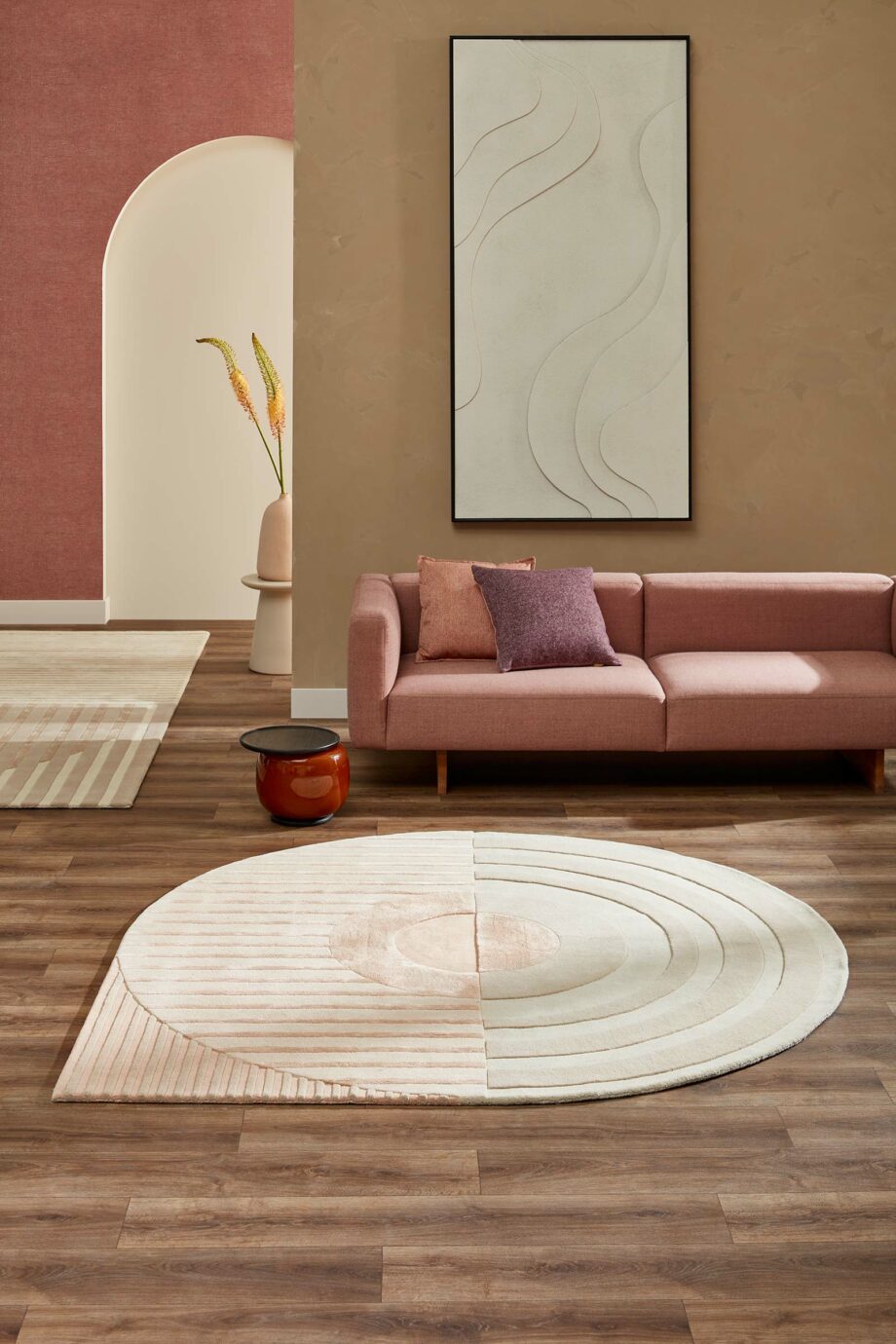 Brinker Carpets tapijt Fano Girare White Beige interior 1