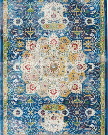 Nourison tapijt Ankara Global ANR03 BLUE 5x8 099446456595 main