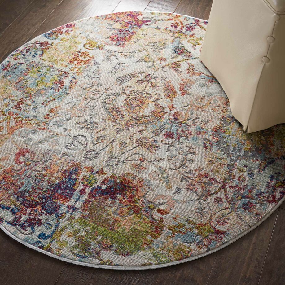 Nourison tapijt Ankara Global ANR06 IVORG 4xRND 099446457202 interior 2 C