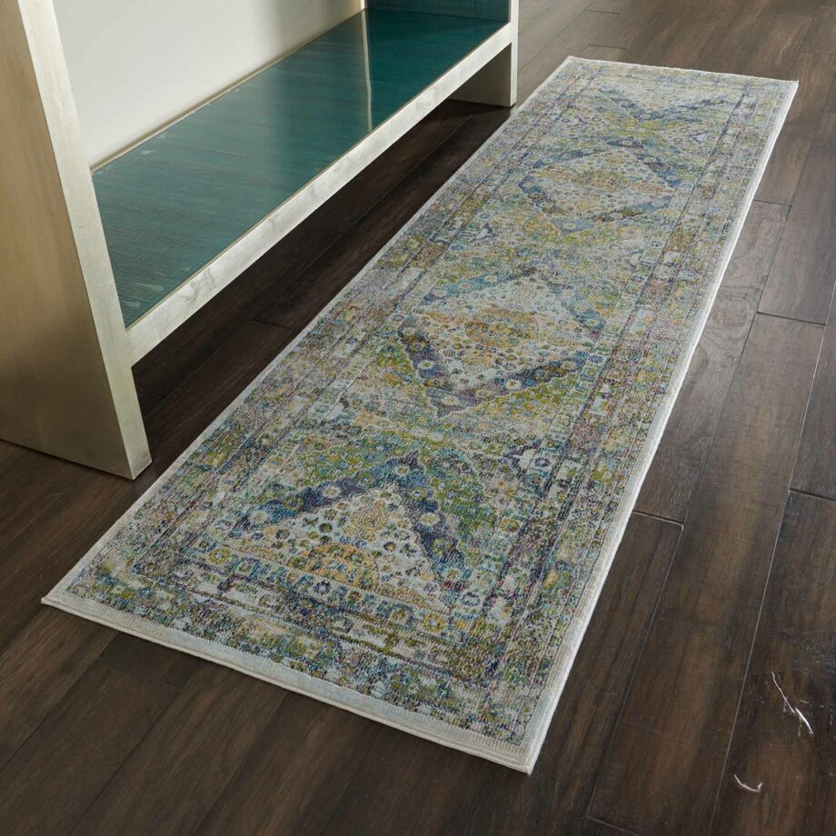 Nourison tapijt Ankara Global ANR07 BLGRE 2x6 099446457295 interior 1