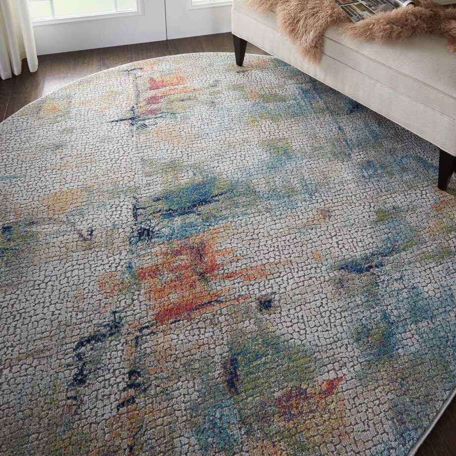 Nourison tapijt Ankara Global ANR09 IVORY MULTI 4xRND 099446475022 interior 2 C