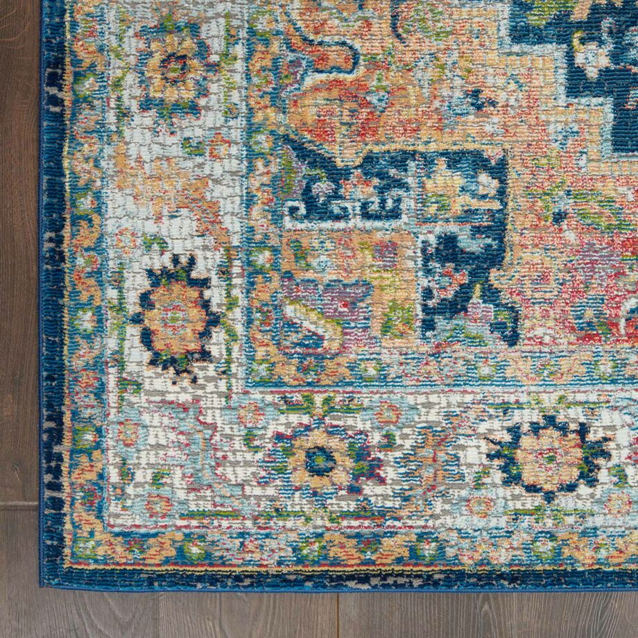 Nourison tapijt Ankara Global ANR11 BLUMT BLUE MULTI 5x8 099446498076 CR C