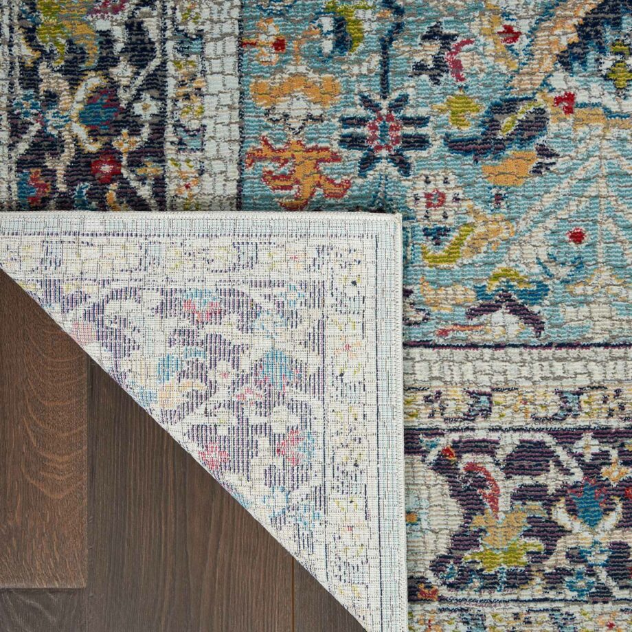 Nourison tapijt Ankara Global ANR14 TEAL MULTI 5x8 099446498441 CRB