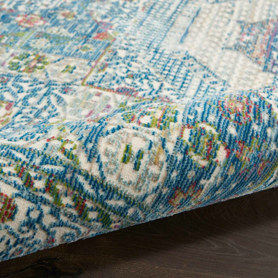 Nourison tapijt Ankara Global ANR17 IVLTB IVORY LIGHT BLUE 5X8 099446855862 TX01