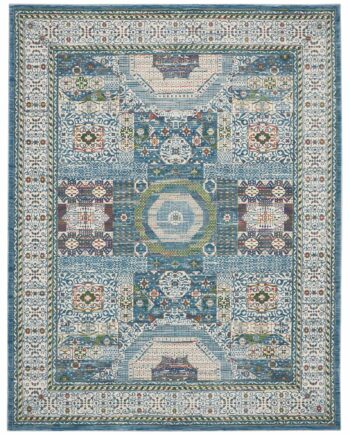 Nourison tapijt Ankara Global ANR17 IVLTB IVORY LIGHT BLUE 8x10 099446855909