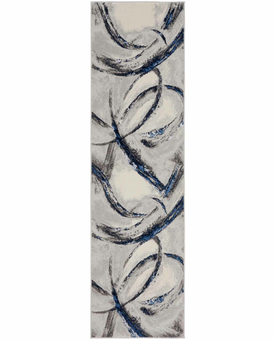 Nourison tapijt Brush Strokes BSK02 GRYNV GREY NAVY 2x8 099446898999