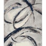 Nourison tapijt Brush Strokes BSK02 GRYNV GREY NAVY 5x7 099446899002