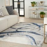 Nourison tapijt Brush Strokes BSK02 GRYNV GREY NAVY 5x7 099446899002 interior 1