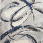 Nourison tapijt Brush Strokes BSK02 GRYNV GREY NAVY 8x10 099446899019