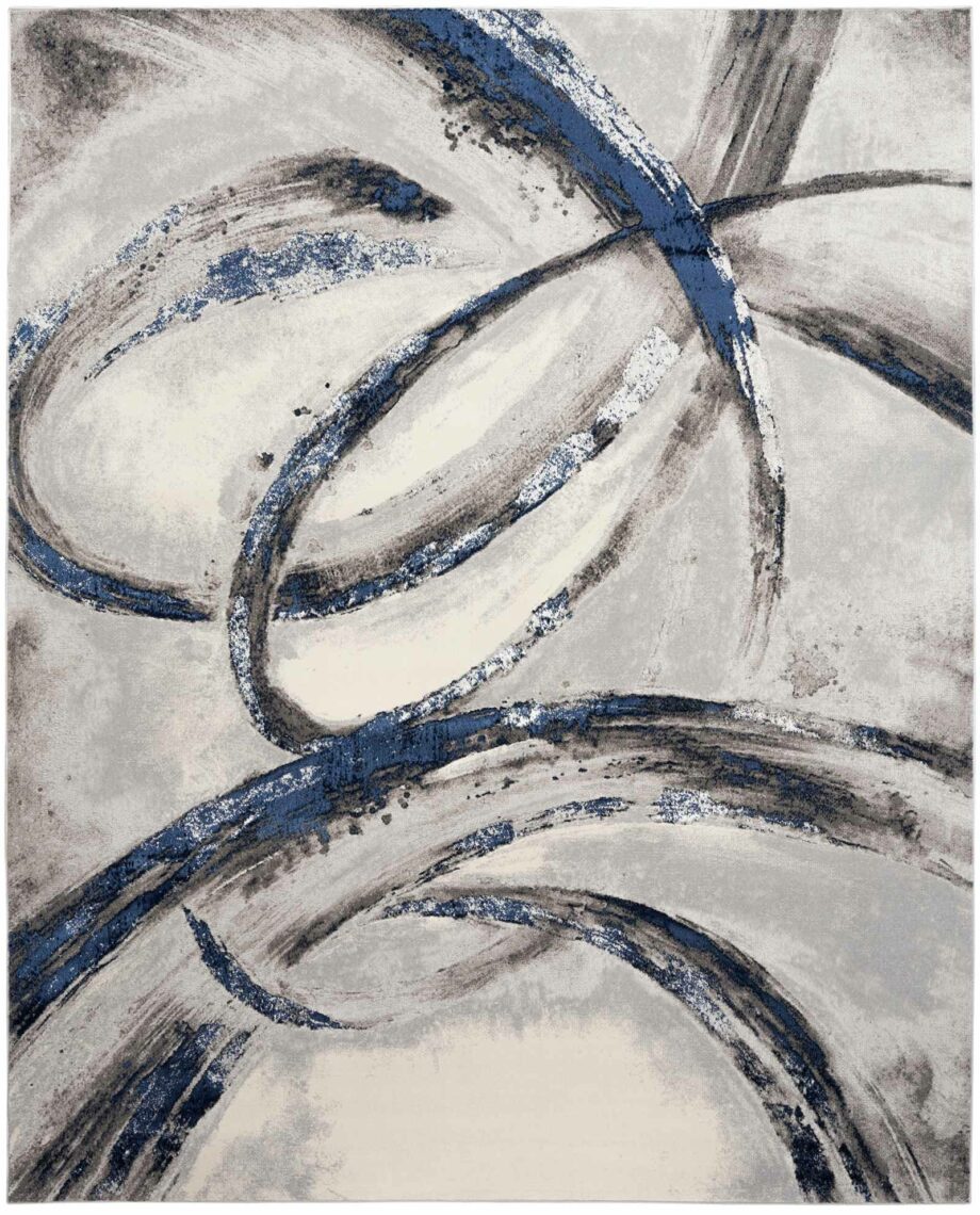 Nourison tapijt Brush Strokes BSK02 GRYNV GREY NAVY 8x10 099446899019