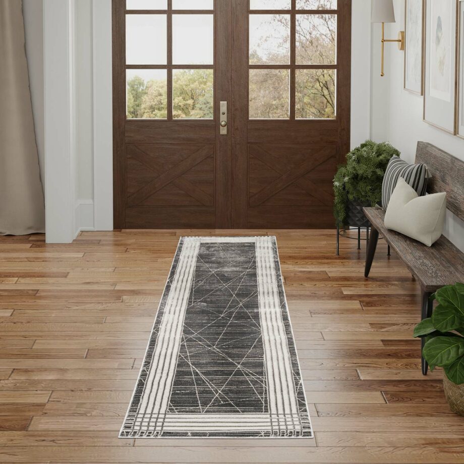 Nourison tapijt Desire DSR01 CHASV CHARCOAL SILVER 2x8 099446128683 interior 1