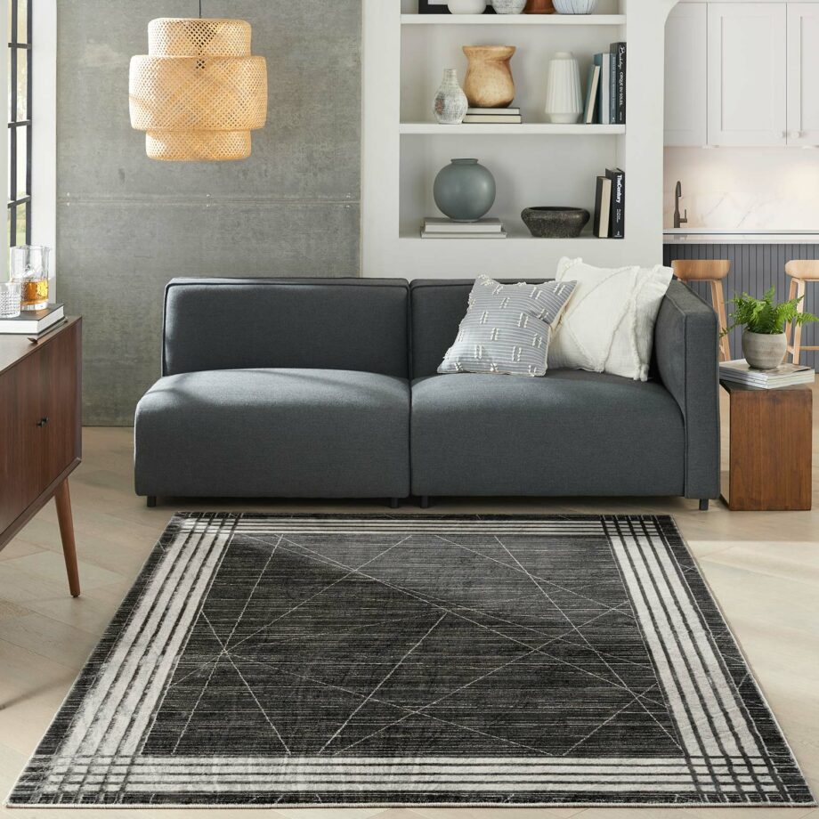 Nourison tapijt Desire DSR01 CHASV CHARCOAL SILVER 5X7 099446128713 interior 1