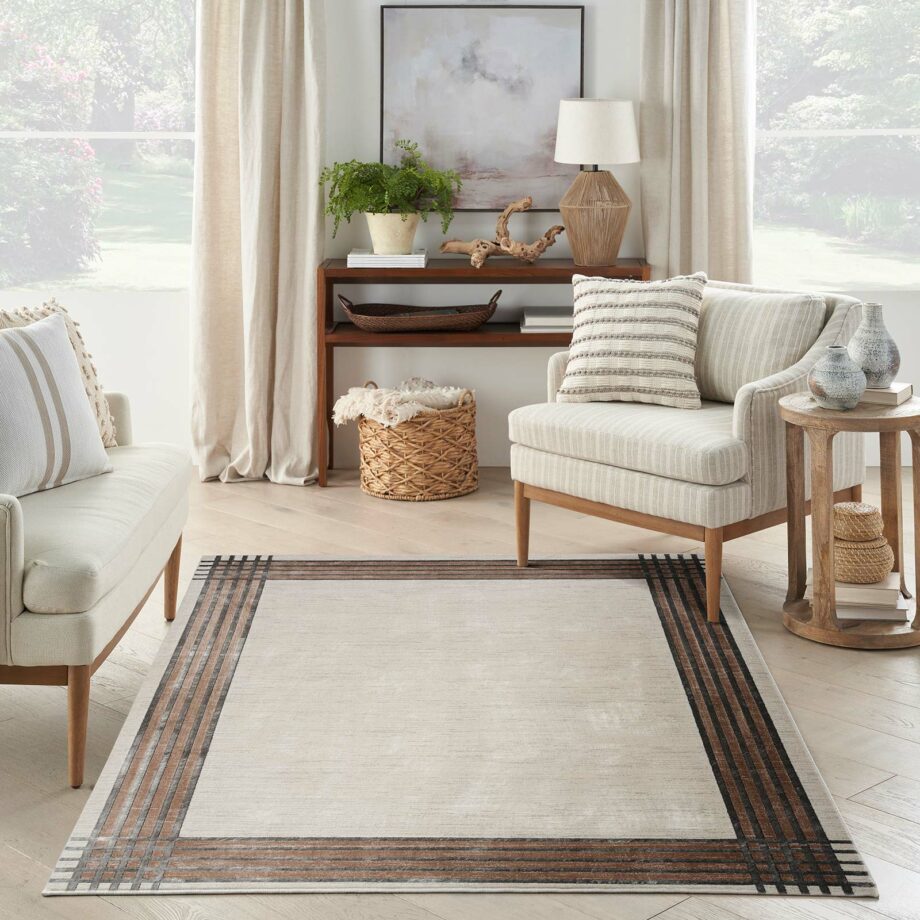Nourison tapijt Desire DSR01 IVSIL IVORY SILVER 5X7 099446128331 interior 1