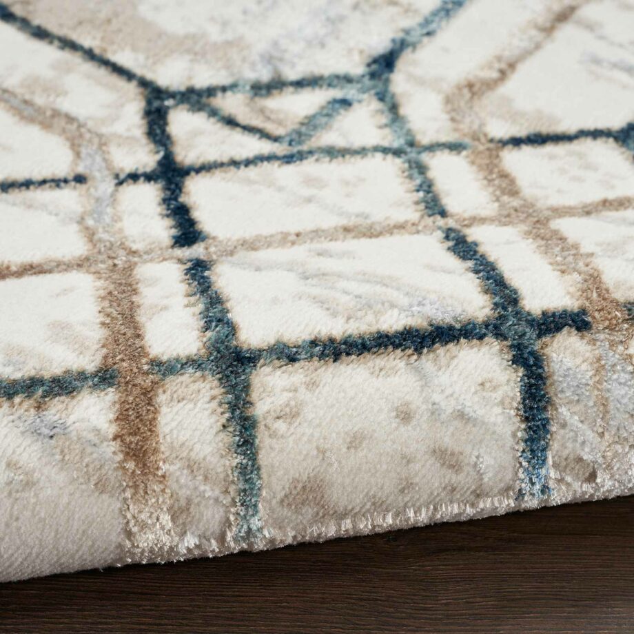 Nourison tapijt Glitz GLZ03 IVTAU IVORY TAUPE 5X7 099446134219 TX01