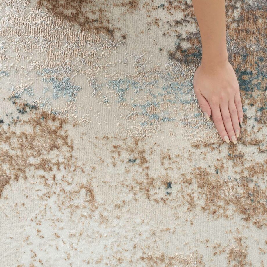 Nourison tapijt Glitz GLZ06 TAUMT TAUPE MULTICOLOR 5X7 099446134554 HAND