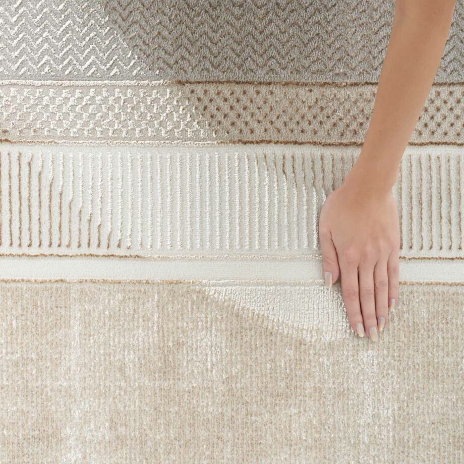 Nourison tapijt Glitz GLZ07 IVORY 5X7 099446134622 HAND