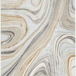 Nourison tapijt Glitz GLZ21 GRYGD GREY GOLD 5x7 099446951151