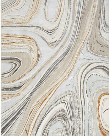 Nourison tapijt Glitz GLZ21 GRYGD GREY GOLD 5x7 099446951151