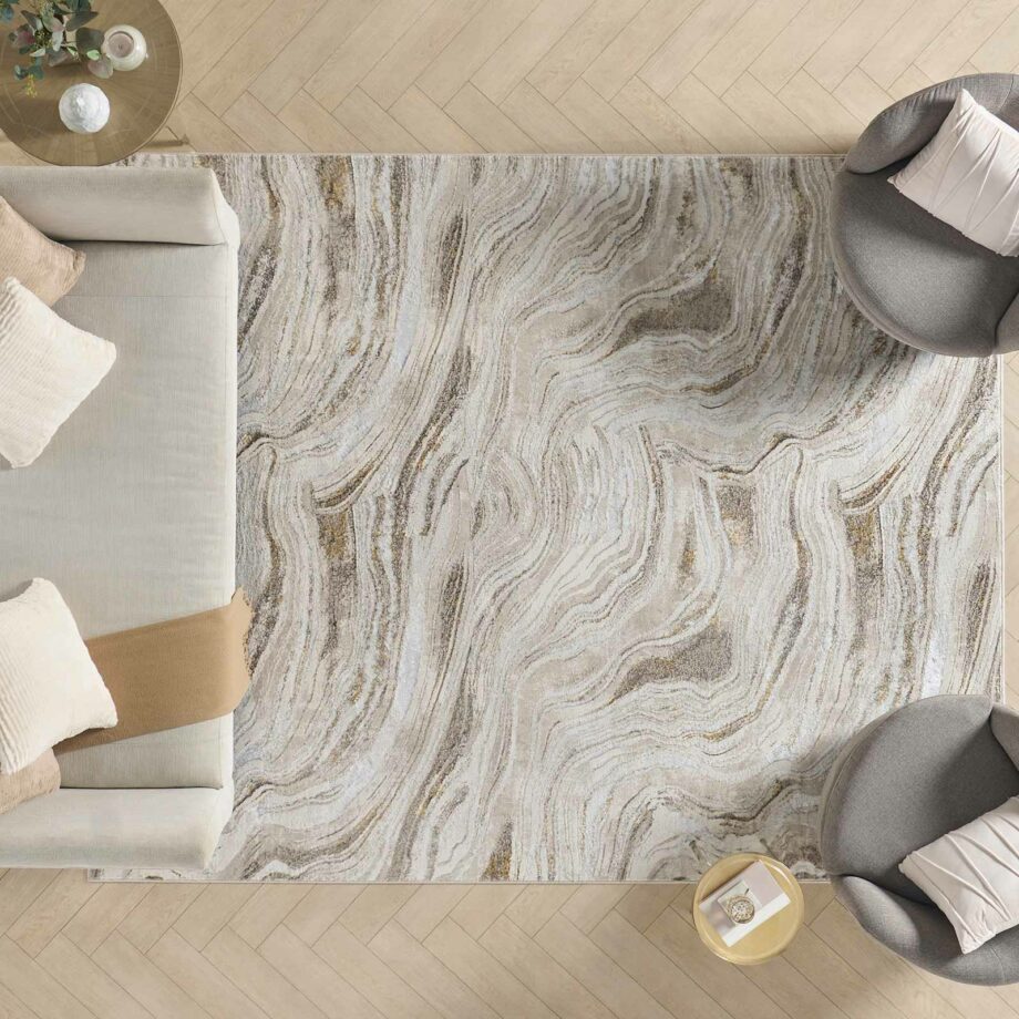 Nourison tapijt Glitz GLZ22 GRYGD GREY GOLD 8x10 099446951212 interior 4