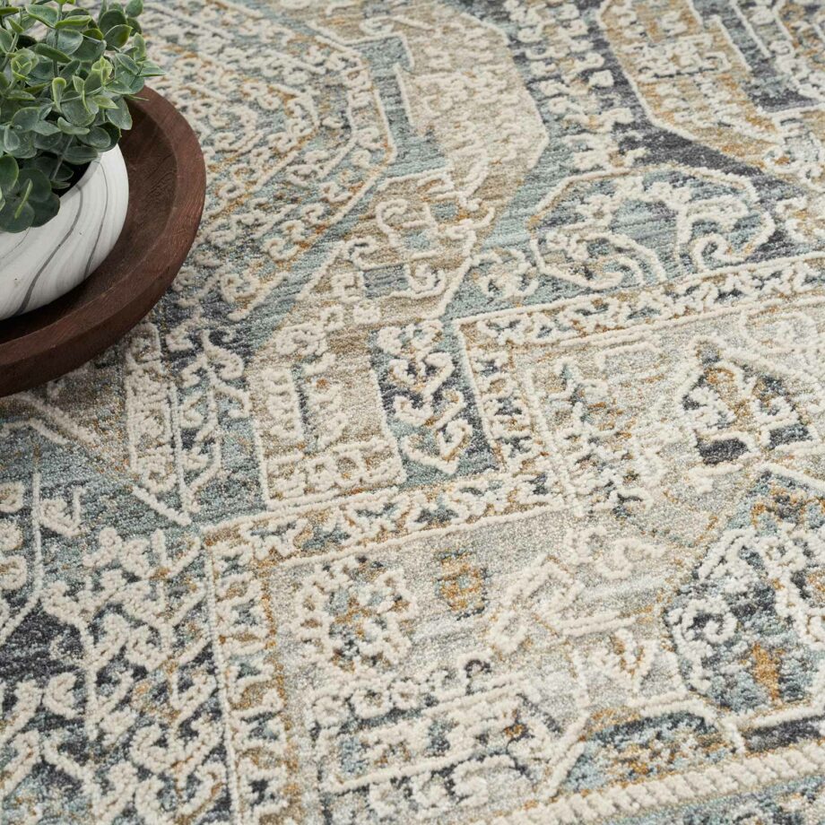 Nourison tapijt Lynx LNX01 IVCHA IVORY CHARCOAL 5x8 099446082619 interior 2