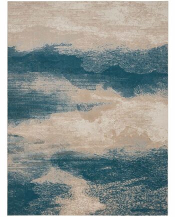 Nourison tapijt Maxell MAE06 IVTL IVORY TEAL 8x11 099446880475