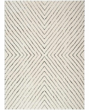 Nourison tapijt Modern Comfort MNC01 IVBLK IVORY BLACK 5x7 099446902139
