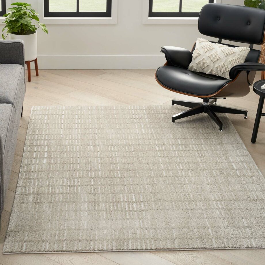 Nourison tapijt Modern Comfort MNC03 GRYIV GREY IVORY 5x7 099446902177 interior 1