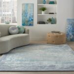 Nourison tapijt Prismatic PRS19 SFMSL SEAFOAM SILVER 8X10 099446783349 interior 1