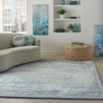Nourison tapijt Prismatic PRS19 SFMSL SEAFOAM SILVER 8X10 099446783349 interior 3