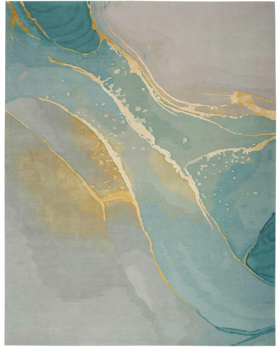 Nourison tapijt Prismatic PRS27 GRSFM GREY SEAFOAM 8x10 099446891938