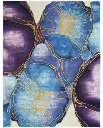 Nourison tapijt Prismatic PRS32 BLGLD BLUE GOLD 4x6 099446135179