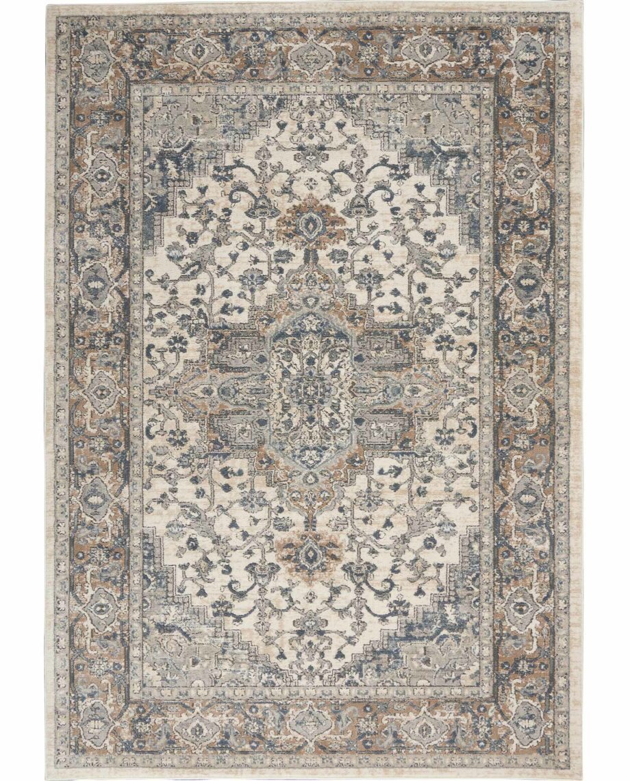Nourison tapijt Quarry QUA05 IVGRY IVORY GREY 5x7 099446746276
