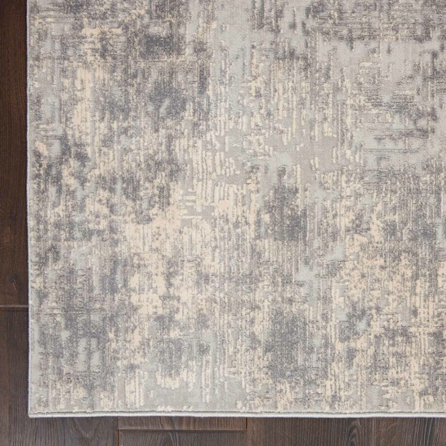 Nourison tapijt Rustic Textures RUS01 IVSIL IVORY SILVER 5X7 099446476135 CR C