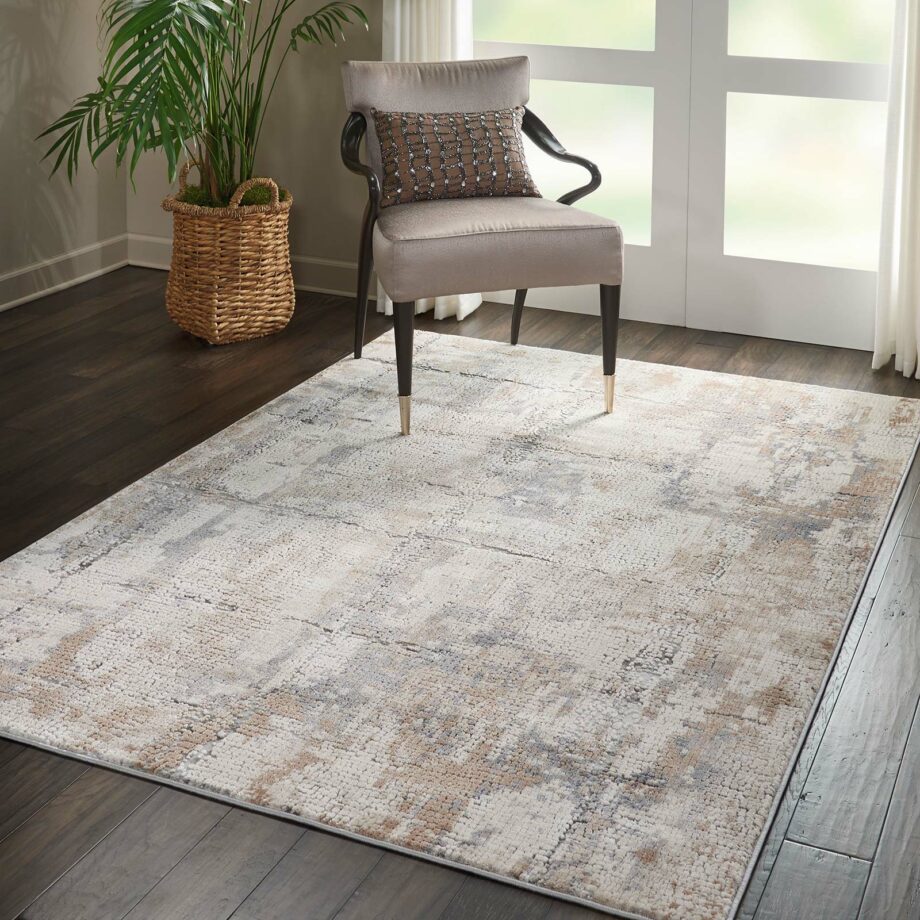 Nourison tapijt Rustic Textures RUS06 BGEGY BEIGE GREY 5x7 099446462244 interior 3 C