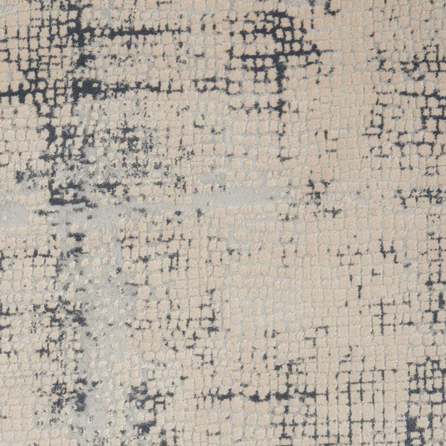 Nourison tapijt Rustic Textures RUS06 IVBLU IVORY BLUE 8XRND 099446835970 swatch