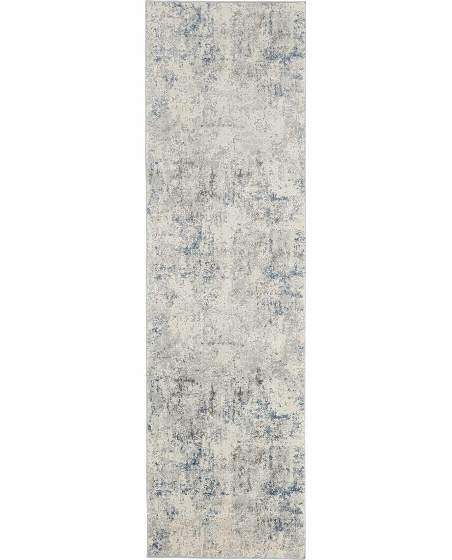 Nourison tapijt Rustic Textures RUS07 IVGRB IVORY GREY BLUE 2x8 099446496287