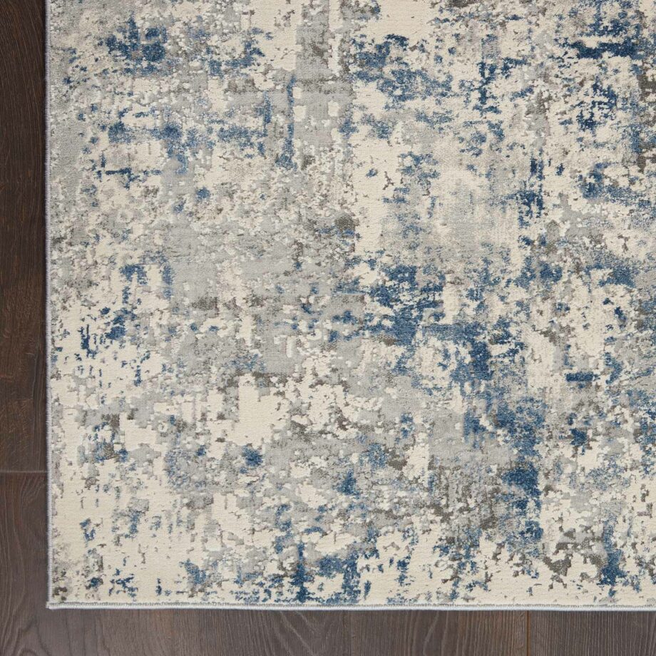 Nourison tapijt Rustic Textures RUS07 IVGRB IVORY GREY BLUE 5X7 099446496065 CR C