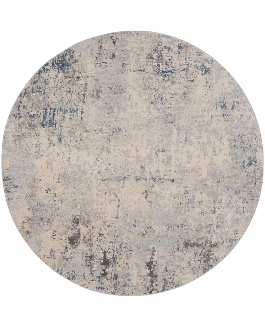 Nourison tapijt Rustic Textures RUS07 IVGRB IVORY GREY BLUE 8XRND 099446836175