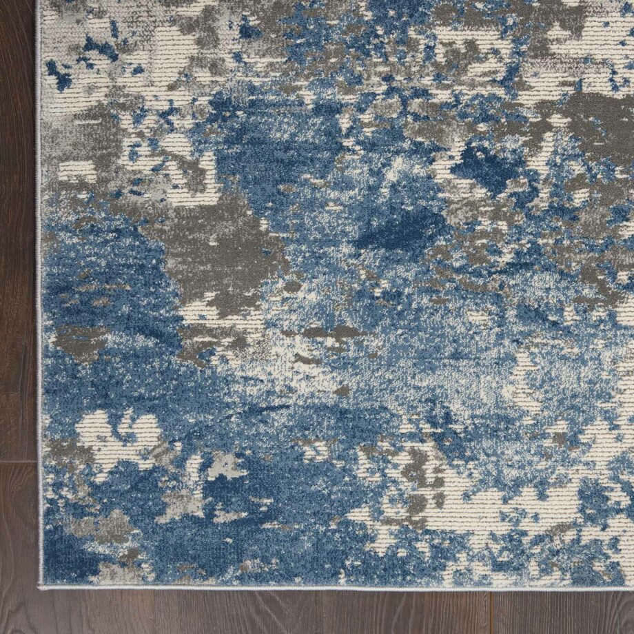 Nourison tapijt Rustic Textures RUS08 GRYBL GREY BLUE 5X7 099446496072 CR C