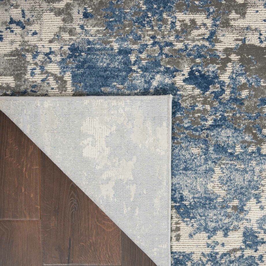 Nourison tapijt Rustic Textures RUS08 GRYBL GREY BLUE 5X7 099446496072 CRB C