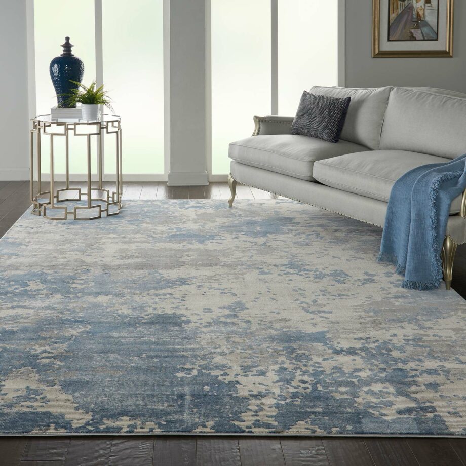 Nourison tapijt Rustic Textures RUS08 GRYBL GREY BLUE 8x11 099446496362 interior 1
