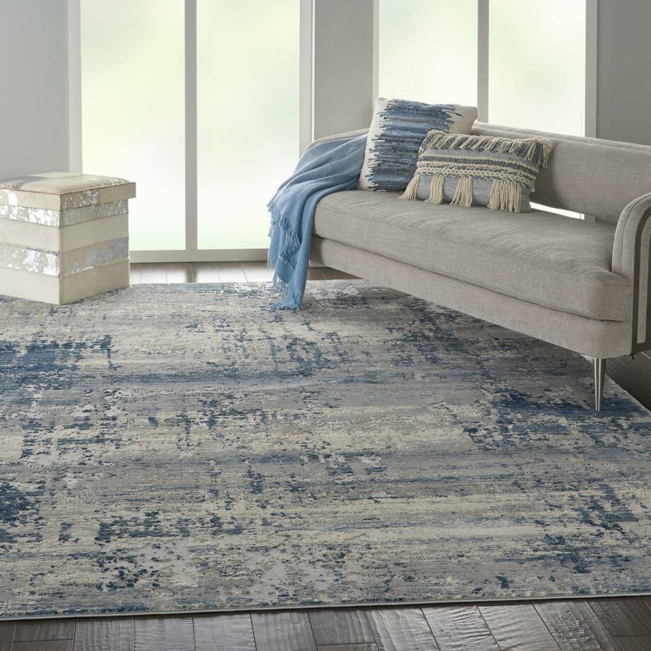 Nourison tapijt Rustic Textures RUS10 IVBLU IVORY BLUE 8x11 099446496508 interior 3
