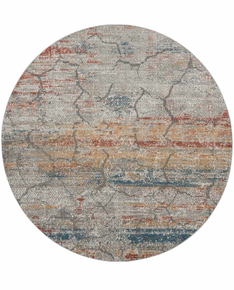 Nourison tapijt Rustic Textures RUS11 MULTI MULTICOLOR 8XRND 099446836052
